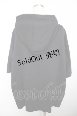 画像2: LISTEN FLAVOR / ゴースト半袖BIGプルパーカー M 黒 Y-25-12-04-059-PU-TO-SZ-ZY