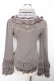画像2: Ozz oneste / 薔薇刺繍レースアップレイヤードトップス  グレー Y-25-12-04-064-OO-TO-SZ-ZY (2)