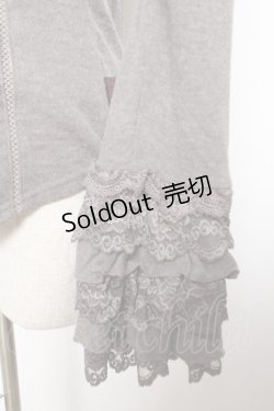 画像4: Ozz oneste / 薔薇刺繍レースアップレイヤードトップス  グレー Y-25-12-04-064-OO-TO-SZ-ZY
