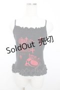 PUTUMAYO / スカルptフリルキャミソール  黒 Y-25-12-04-065-PT-TO-SZ-ZY