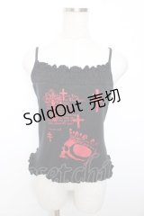 PUTUMAYO / スカルptフリルキャミソール  黒 Y-25-12-04-065-PT-TO-SZ-ZY