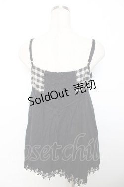 画像2: GRAMM / ギンガム切替チュニック  黒 Y-25-12-04-066-HN-OP-SZ-ZY