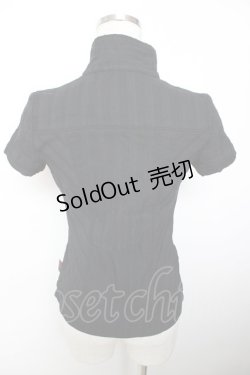 画像2: Ozz On / ZIPアップ半袖トップス  黒 Y-25-12-04-067-OO-TO-SZ-ZY