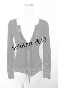 Ozz Croce / メッシュ切替ZIPパーカー  黒×赤 Y-25-12-04-069-OO-TO-SZ-ZY