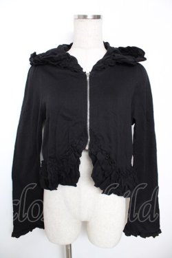 画像1: BPN / フリルZIPボレロ M 黒 Y-25-12-04-070-GO-TO-SZ-ZY