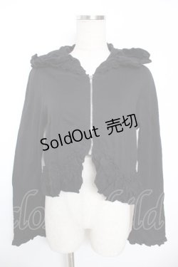 画像1: BPN / フリルZIPボレロ M 黒 Y-25-12-04-070-GO-TO-SZ-ZY