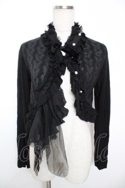 画像1: GRAMM / 桜ptフリルボレロ  黒 Y-25-12-04-071-HN-TO-SZ-ZY