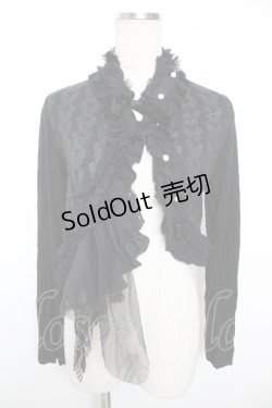 画像1: GRAMM / 桜ptフリルボレロ  黒 Y-25-12-04-071-HN-TO-SZ-ZY