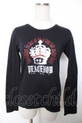 PEACE NOW / 王冠ptレイヤードカットソー M 黒 Y-25-12-04-072-PU-TO-SZ-ZY
