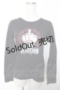 PEACE NOW / 王冠ptレイヤードカットソー M 黒 Y-25-12-04-072-PU-TO-SZ-ZY