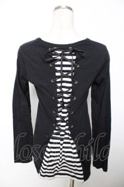 画像2: PEACE NOW / 王冠ptレイヤードカットソー M 黒 Y-25-12-04-072-PU-TO-SZ-ZY