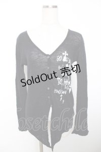 PEACE NOW / クロスpt前燕尾カーディガン M 黒 Y-25-12-04-073-PU-TO-SZ-ZY