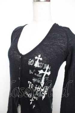 画像3: PEACE NOW / クロスpt前燕尾カーディガン M 黒 Y-25-12-04-073-PU-TO-SZ-ZY