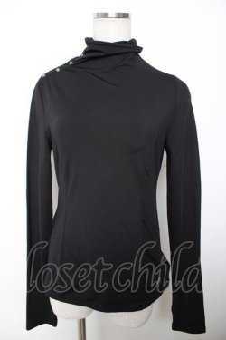 画像1: Ozz oneste / 裾刺繍ハイネックトップス  黒 Y-25-12-04-074-OO-TO-SZ-ZY