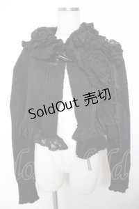 GRAMM / モチーフ付きニットボレロ  黒 Y-25-12-04-076-HN-TO-SZ-ZY