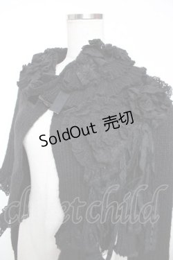 画像3: GRAMM / モチーフ付きニットボレロ  黒 Y-25-12-04-076-HN-TO-SZ-ZY