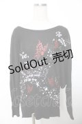 Deorart / ラメ蝶プリントニット M 黒 Y-25-12-04-078-PU-TO-SZ-ZY
