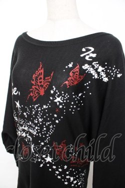 画像3: Deorart / ラメ蝶プリントニット M 黒 Y-25-12-04-078-PU-TO-SZ-ZY