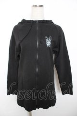 ALGONQUINS / うさぎプリントのパーカー  黒 Y-25-12-04-079-AL-TO-SZ-ZY