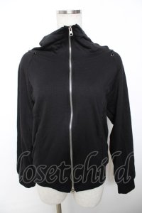 ALGONQUINS / メッシュ使いZIPハイネックパーカー F 黒 Y-25-12-04-081-AL-TO-SZ-ZI