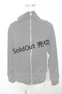 ALGONQUINS / メッシュ使いZIPハイネックパーカー F 黒 Y-25-12-04-081-AL-TO-SZ-ZI