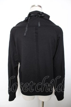 画像2: ALGONQUINS / メッシュ使いZIPハイネックパーカー F 黒 Y-25-12-04-081-AL-TO-SZ-ZY