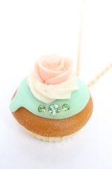 Q-pot. / Rose CupCake ネックレス  ミント Y-25-12-04-008-QP-AC-SZ-ZY