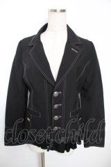 ALGONQUINS / 裾フリルジャケット F 黒 Y-25-12-04-084-AL-JA-SZ-ZS