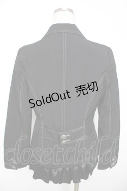 画像2: ALGONQUINS / 裾フリルジャケット F 黒 Y-25-12-04-084-AL-JA-SZ-ZS