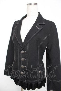 画像3: ALGONQUINS / 裾フリルジャケット F 黒 Y-25-12-04-084-AL-JA-SZ-ZY