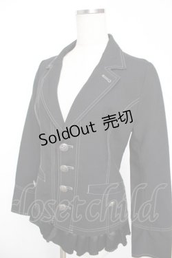 画像3: ALGONQUINS / 裾フリルジャケット F 黒 Y-25-12-04-084-AL-JA-SZ-ZS