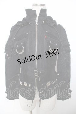 画像1: Ozz On / 菊pt 2WAYカラージャケット  黒 Y-25-12-04-086-OO-JA-SZ-ZY