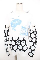 PUTUMAYO / チェシャ猫プリントセパレートトップス  白 Y-25-12-04-088-PT-TO-SZ-ZY