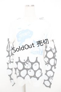 PUTUMAYO / チェシャ猫プリントセパレートトップス  白 Y-25-12-04-088-PT-TO-SZ-ZY