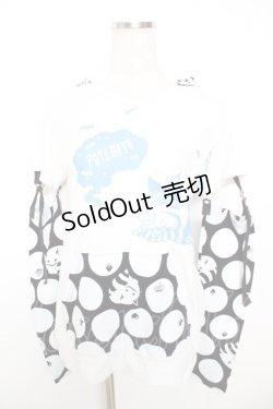 画像1: PUTUMAYO / チェシャ猫プリントセパレートトップス  白 Y-25-12-04-088-PT-TO-SZ-ZY