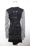 画像2: HELL CAT PUNKS / ストライプ袖カットワンピース F 黒 Y-25-12-04-089-PU-OP-SZ-ZY (2)