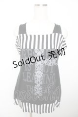 GHOST of HARLEM / オフショルボーダー切替トップス F 黒 Y-25-12-04-092-GL-TO-SZ-ZY