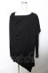 画像1: ALGONQUINS / ウィングptドレープレイヤードトップス ユニセックス 黒 Y-25-12-04-095-AL-TO-SZ-ZY (1)