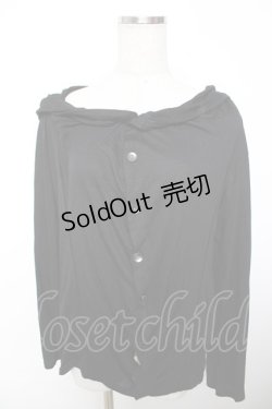 画像1: ALGONQUINS / 蜘蛛の巣ptカーディガン F 黒 Y-25-12-04-101-AL-TO-SZ-ZY