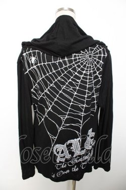 画像2: ALGONQUINS / 蜘蛛の巣ptカーディガン F 黒 Y-25-12-04-101-AL-TO-SZ-ZY