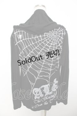 画像2: ALGONQUINS / 蜘蛛の巣ptカーディガン F 黒 Y-25-12-04-101-AL-TO-SZ-ZY