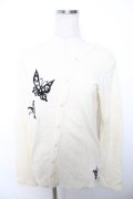 PEACE NOW / 蝶刺繍ニットカーディガン M アイボリー Y-25-12-04-102-PU-TO-SZ-ZY