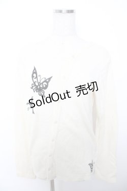 画像1: PEACE NOW / 蝶刺繍ニットカーディガン M アイボリー Y-25-12-04-102-PU-TO-SZ-ZY