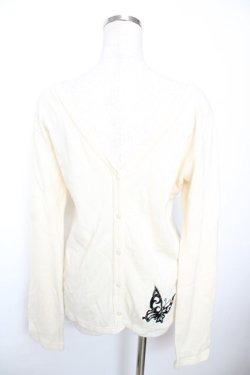 画像2: PEACE NOW / 蝶刺繍ニットカーディガン M アイボリー Y-25-12-04-102-PU-TO-SZ-ZY