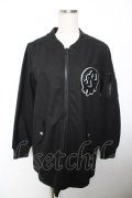 HELL CAT PUNKS / ワッペ付きロングブルゾン F ブラック Y-25-12-04-103-PU-JA-SZ-ZY