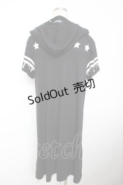 画像2: LOVER'S ROCK / ナンバープリントフードカットワンピース F 黒 Y-25-12-04-104-PU-OP-SZ-ZY