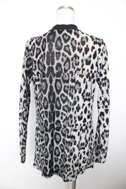 画像2: SEX POT ReVeNGe / ヒョウ柄カーディガン M グレー×黒 Y-25-12-04-106-SP-TO-SZ-ZY