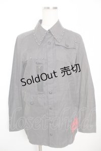 ALGONQUINS / ストライプタイ付きブラウス F グレー Y-25-12-04-108-AL-BL-SZ-ZY