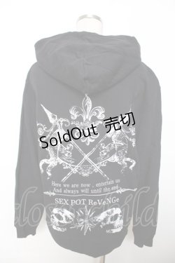 画像2: SEX POT ReVeNGe / 背面プリントZIPパーカー  黒 Y-25-12-04-109-SP-TO-SZ-ZY