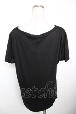 画像2: ALGONQUINS / プリント半袖BIGカットソー F 黒 Y-25-12-04-113-AL-TO-SZ-ZY